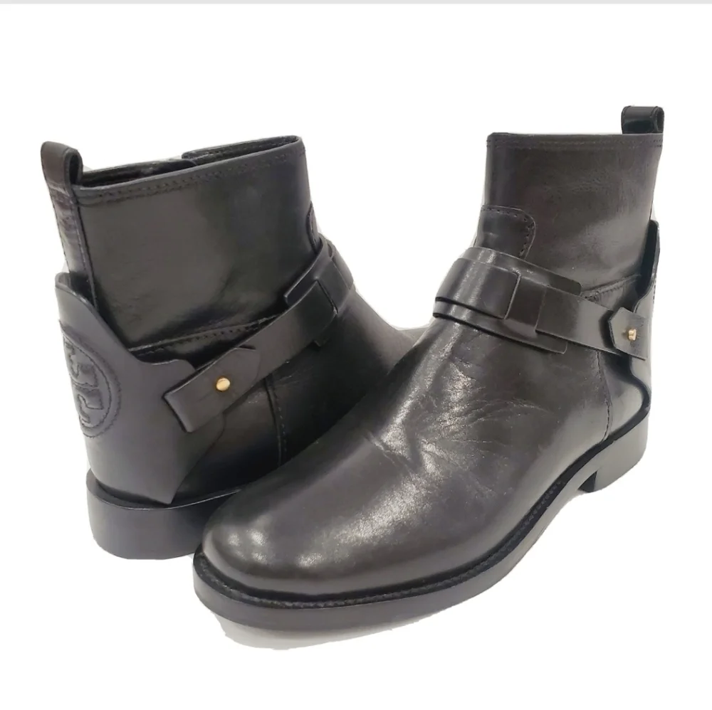 NEW Tory Burch Black Colton Leather Bootie